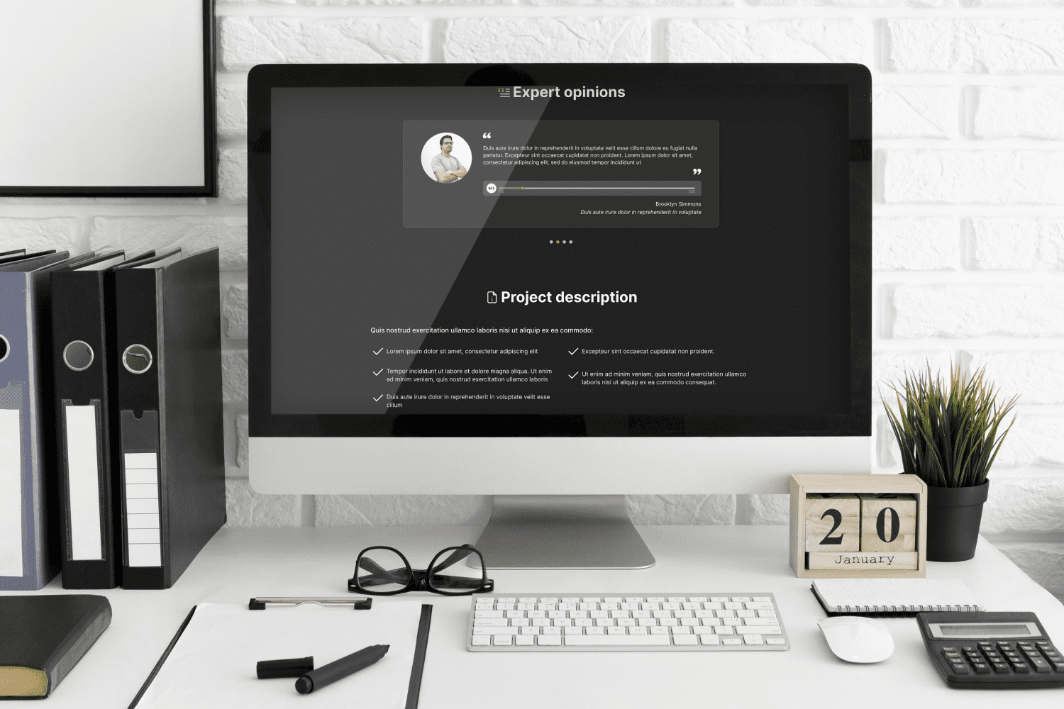 Desktop option of the Free Story Landing Page Template.