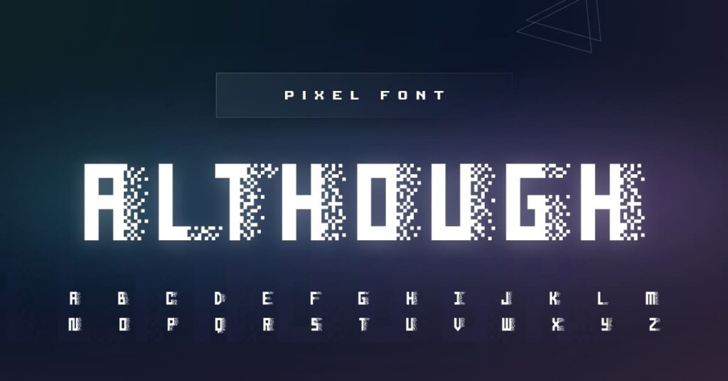 Although Pixel Font – MasterBundles