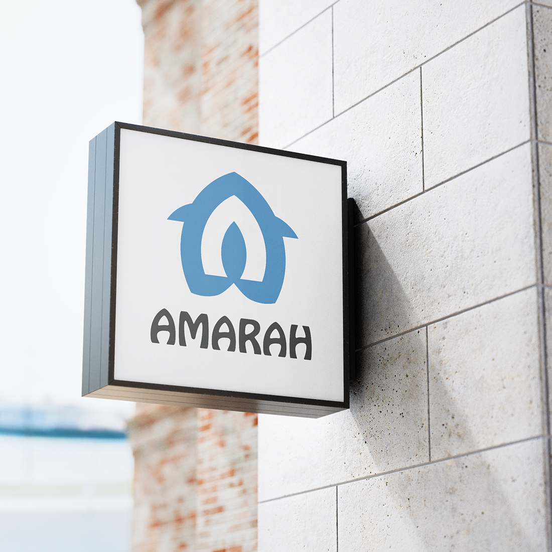 Amarah, A Letter + Leaf Logo Template