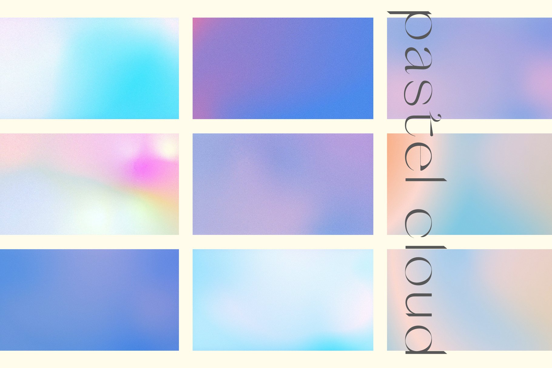 Collection of the pastel cloud.