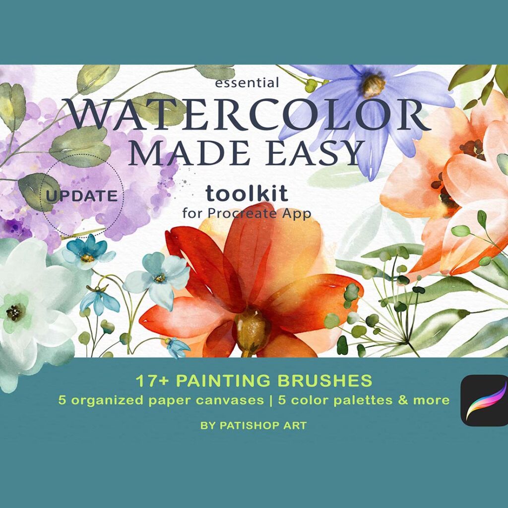 Watercolor Made Easy* Watercolor Painting Brushes for Procreate ...