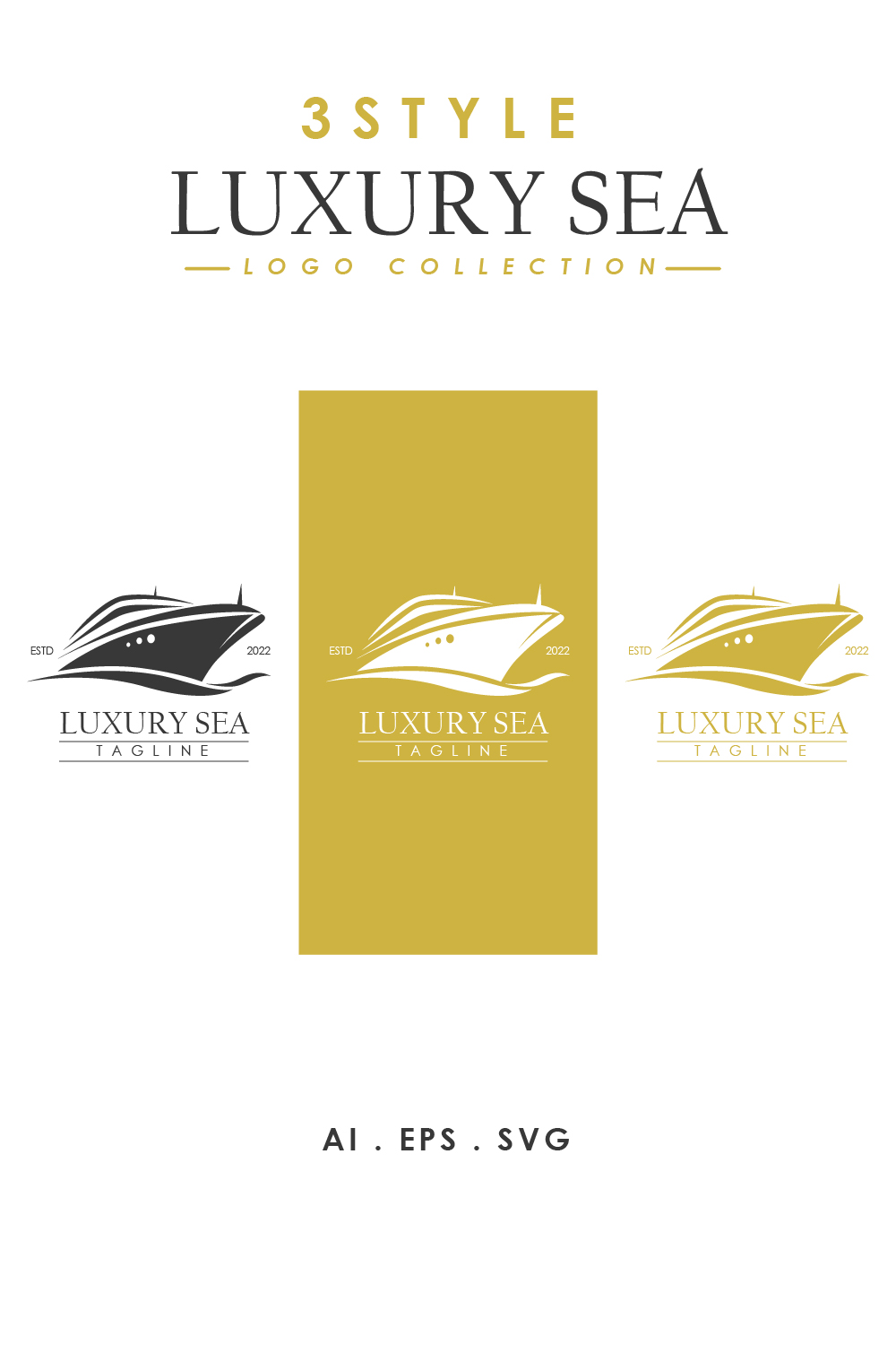 Luxury Sea Style Logo Collection pinterest.