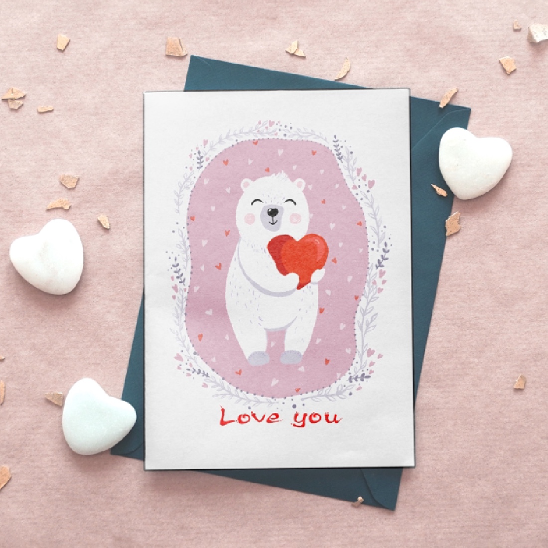 Cute Bear with Heart preview.