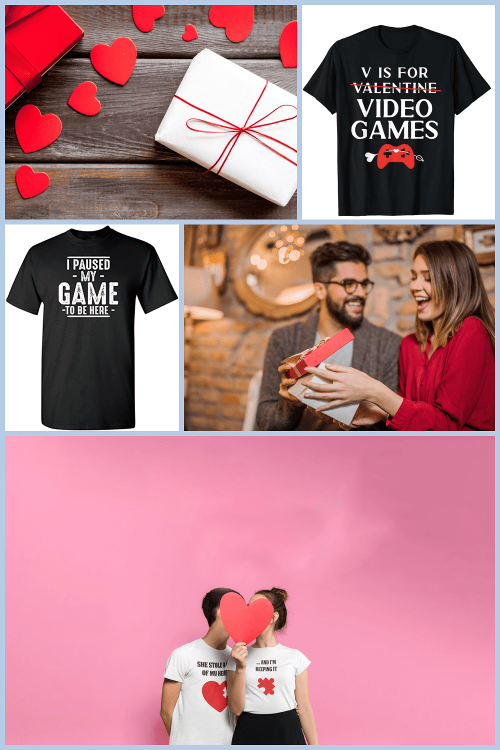 St. Valentines Day Shirt. Pinterest Image.