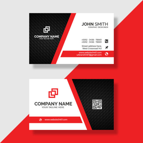 Black Pattern Business Cards Design Template - MasterBundles