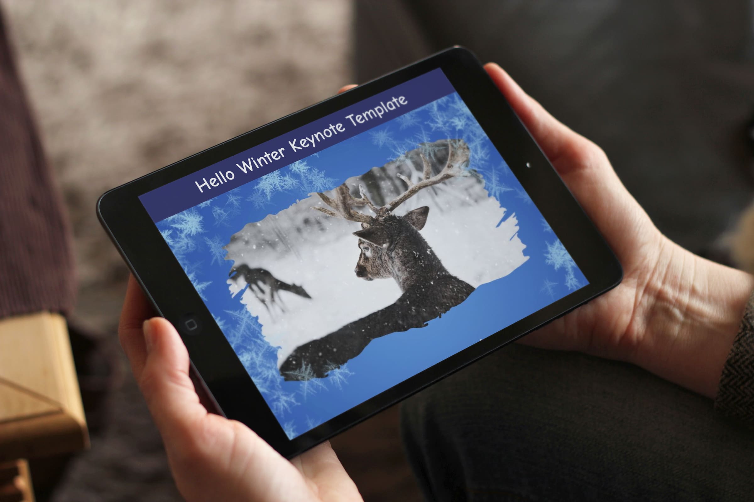 Hello Winter Keynote Template - tablet.