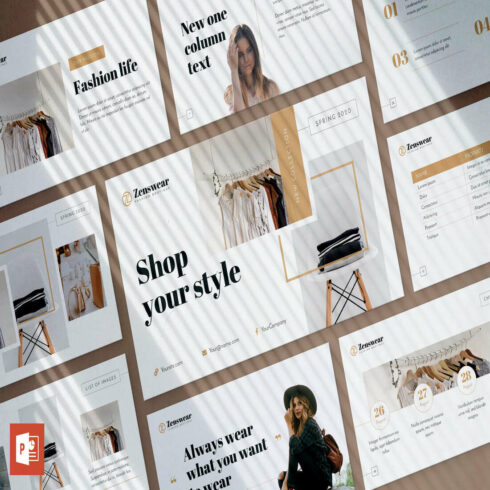 boutique powerpoint presentation template main cover.
