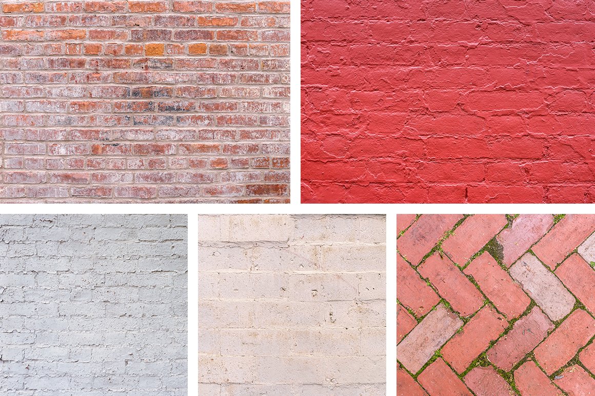 Diverse of brick walls.