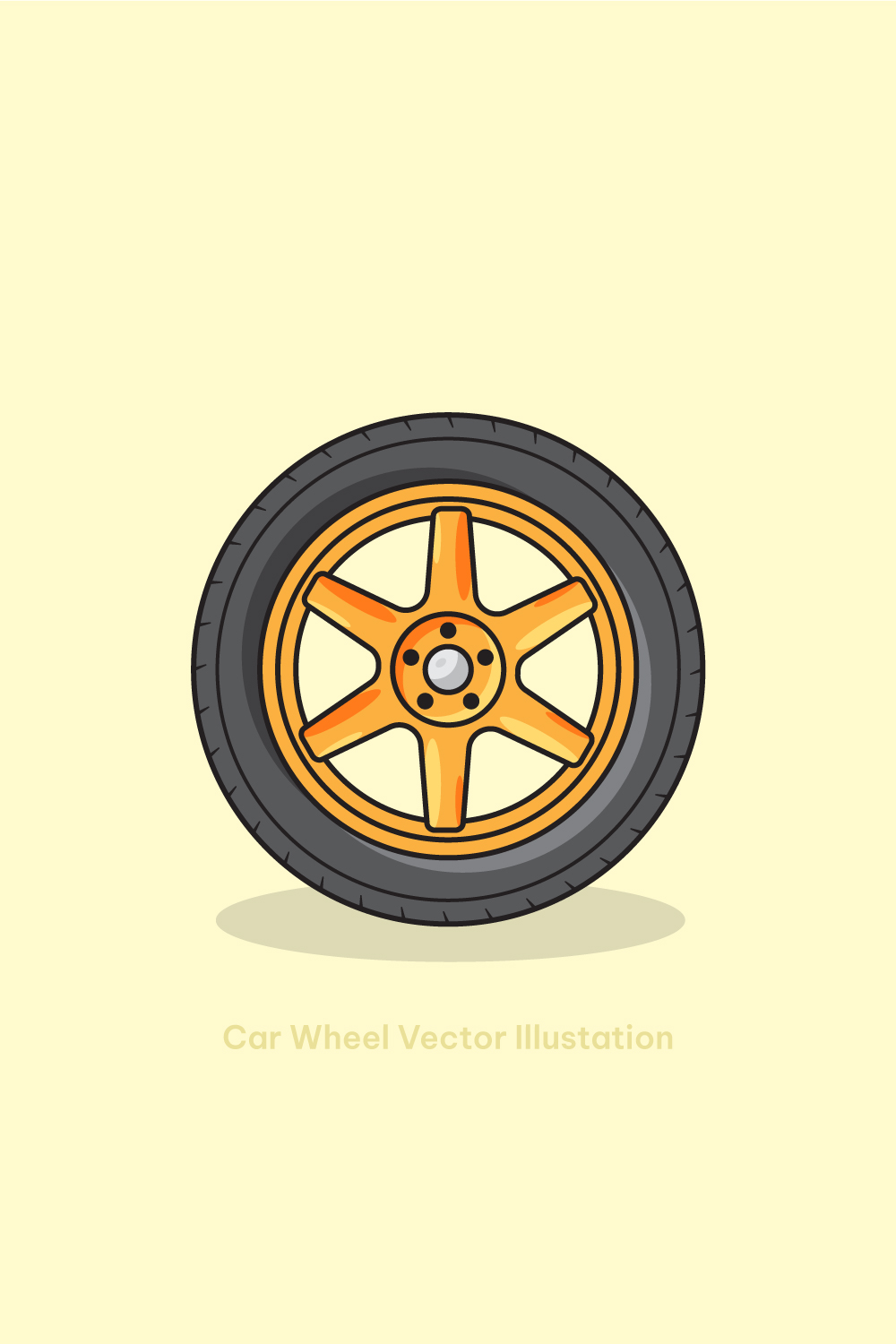 Car Wheel Vector Illustration.
