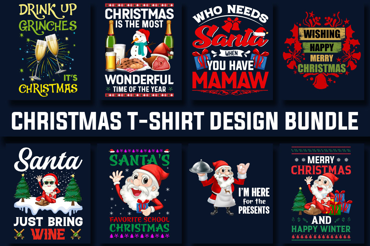 Diverse of Christmas t-shirts.