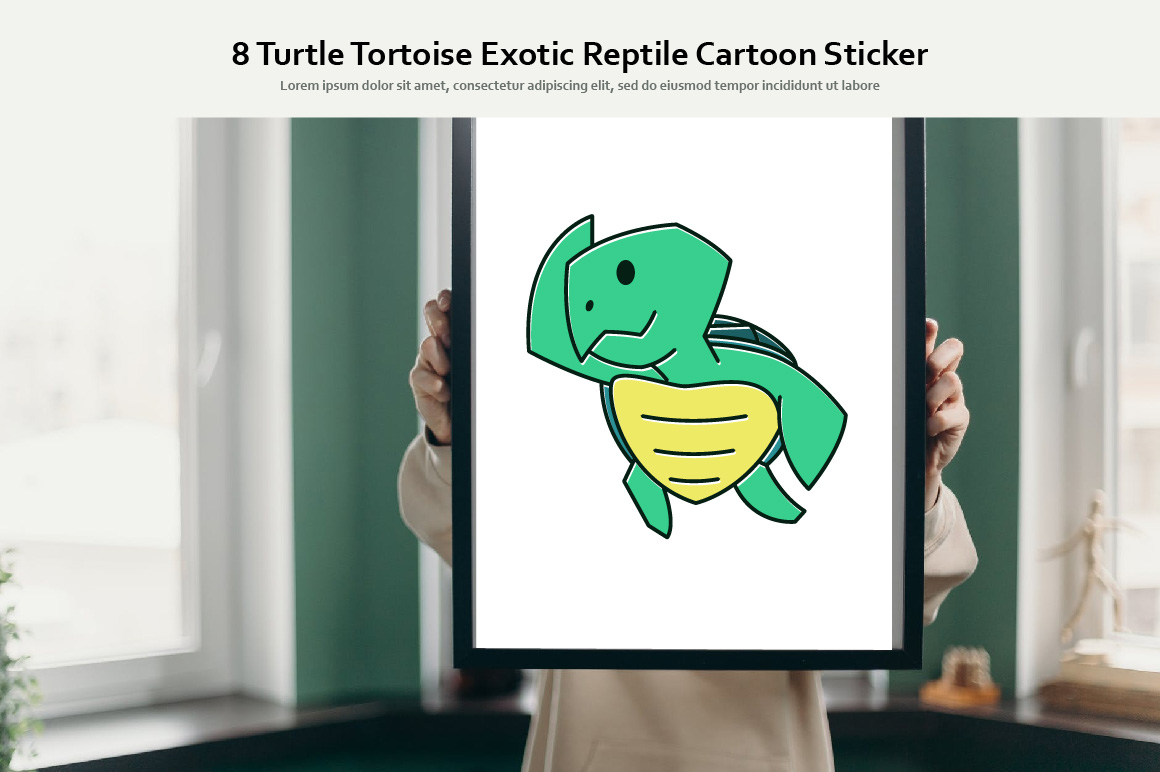 Turtle Tortoise Exotic Reptile Cartoon Sticker facebook.