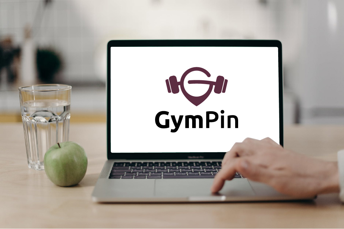 Gym Pin Application Strong Barbell Healthy Lifestyle Logo facebook.