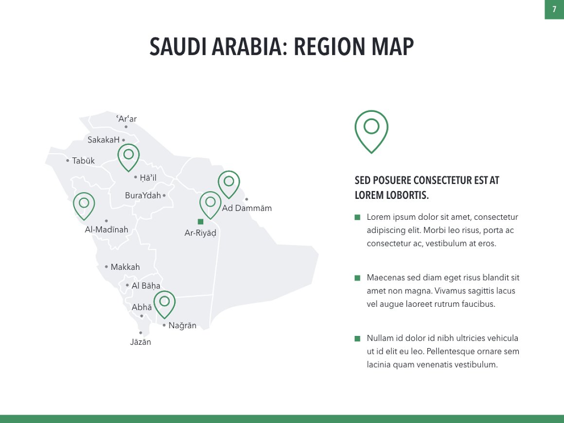Region map of Saudi Arabia.