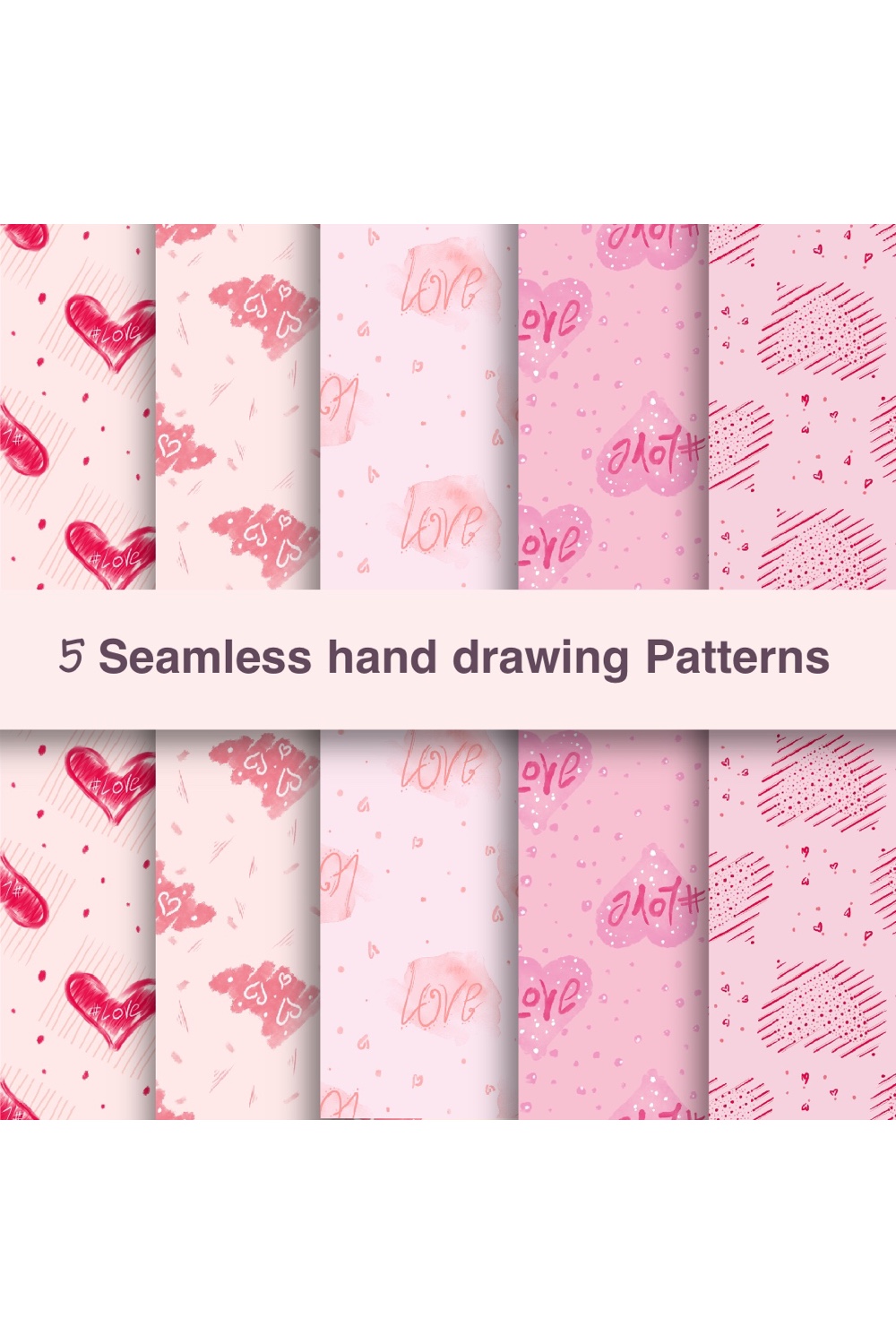 Seamless Hand Drawing Patterns with Health cover.