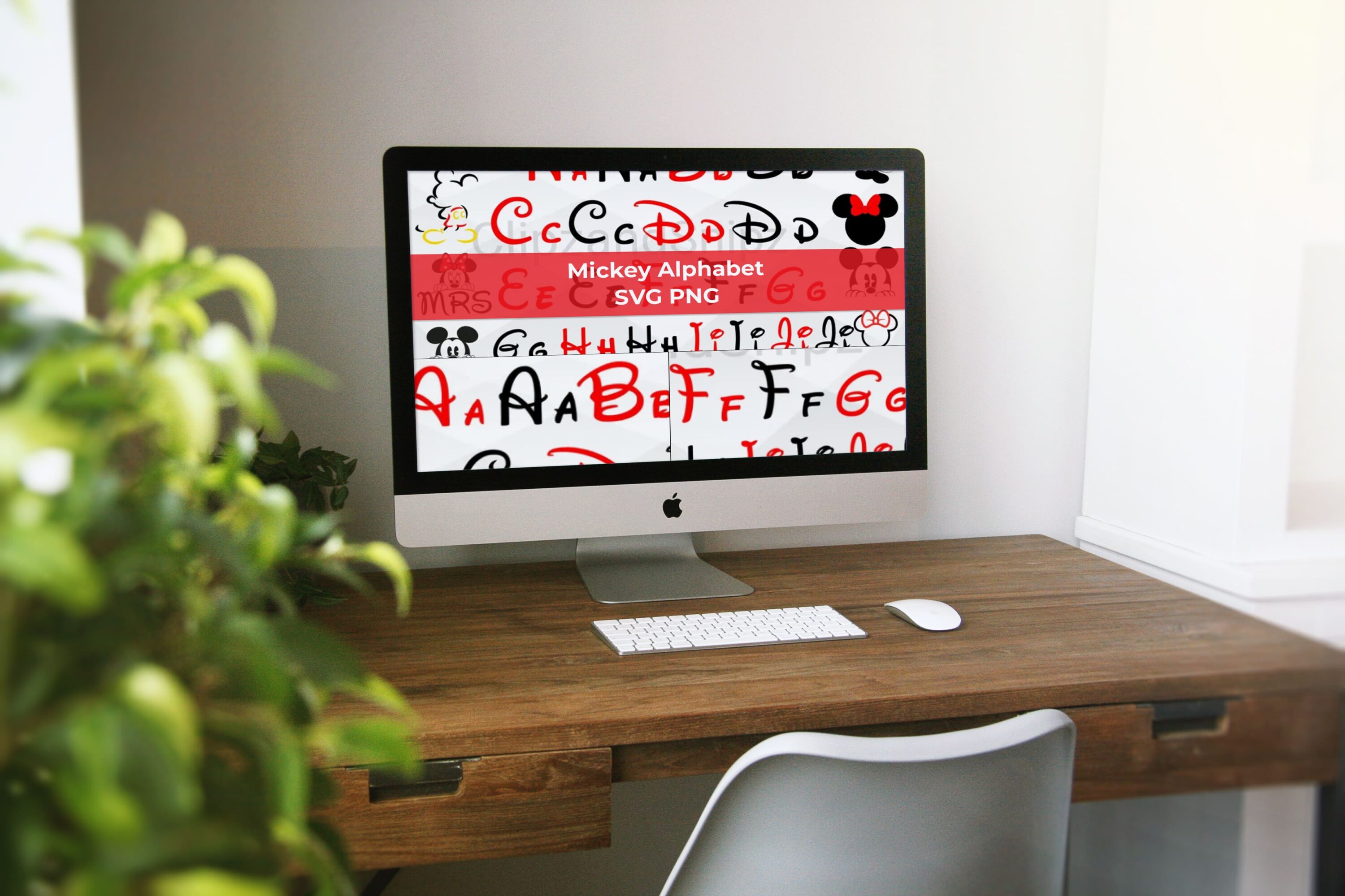 Desktop - Mickey Alphabet SVG PNG Clipart.