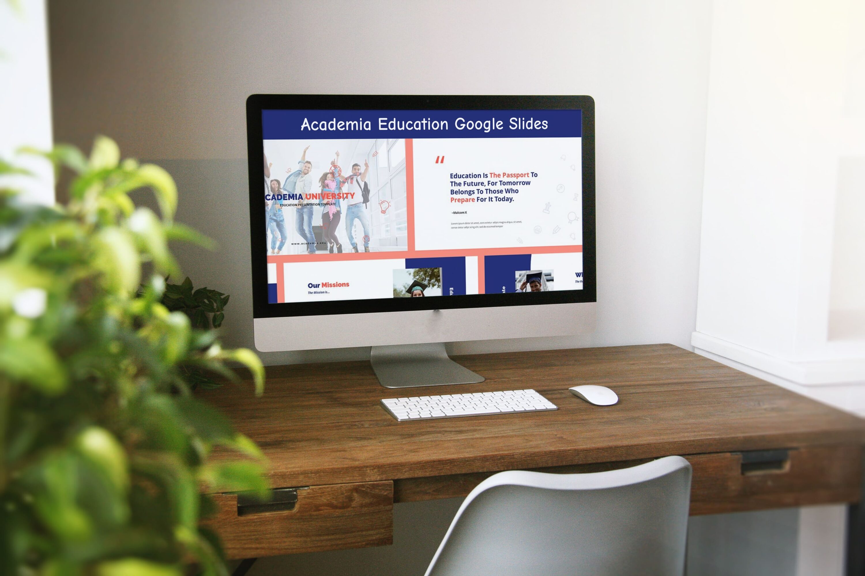 Academia Education Google Slides - desktop.