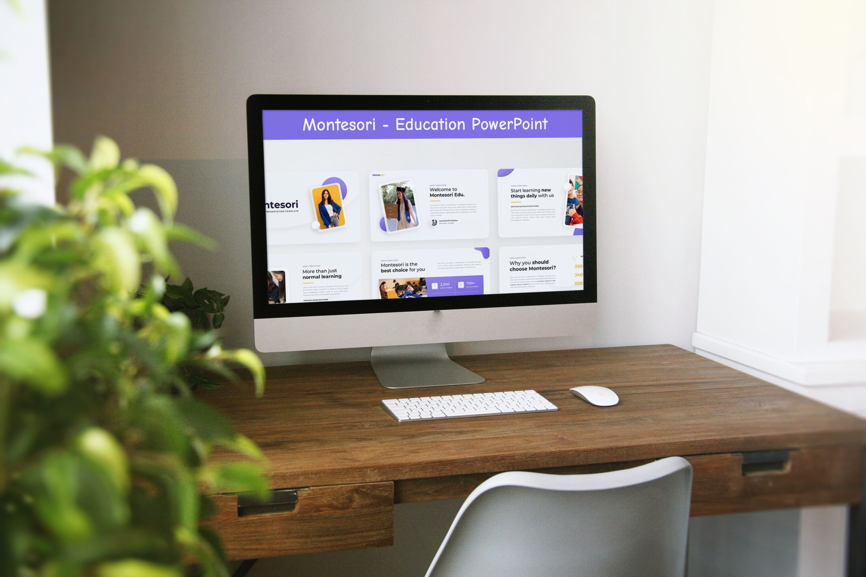 Montesori - Education PowerPoint - desktop.