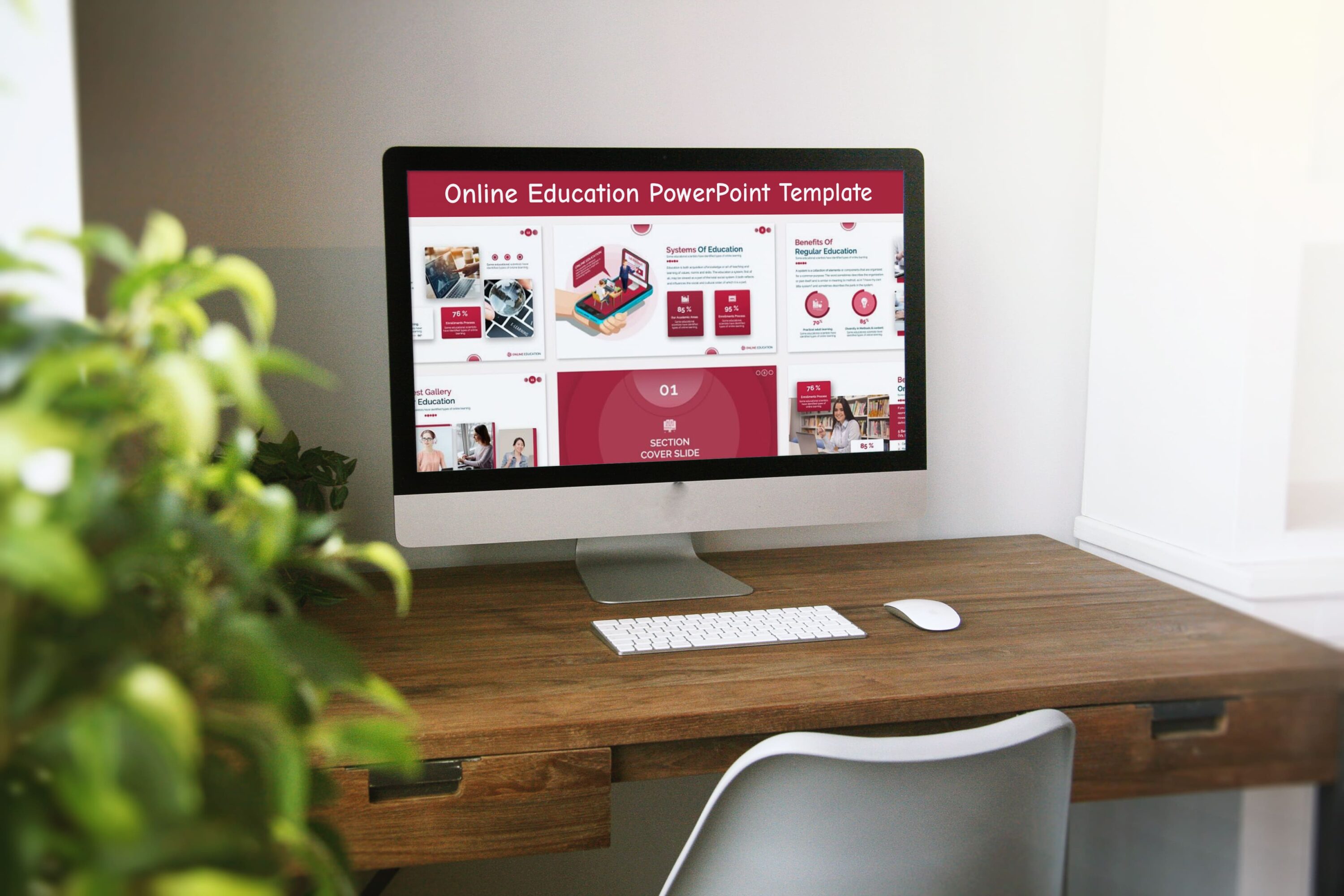 Online Education PowerPoint Template - desktop.