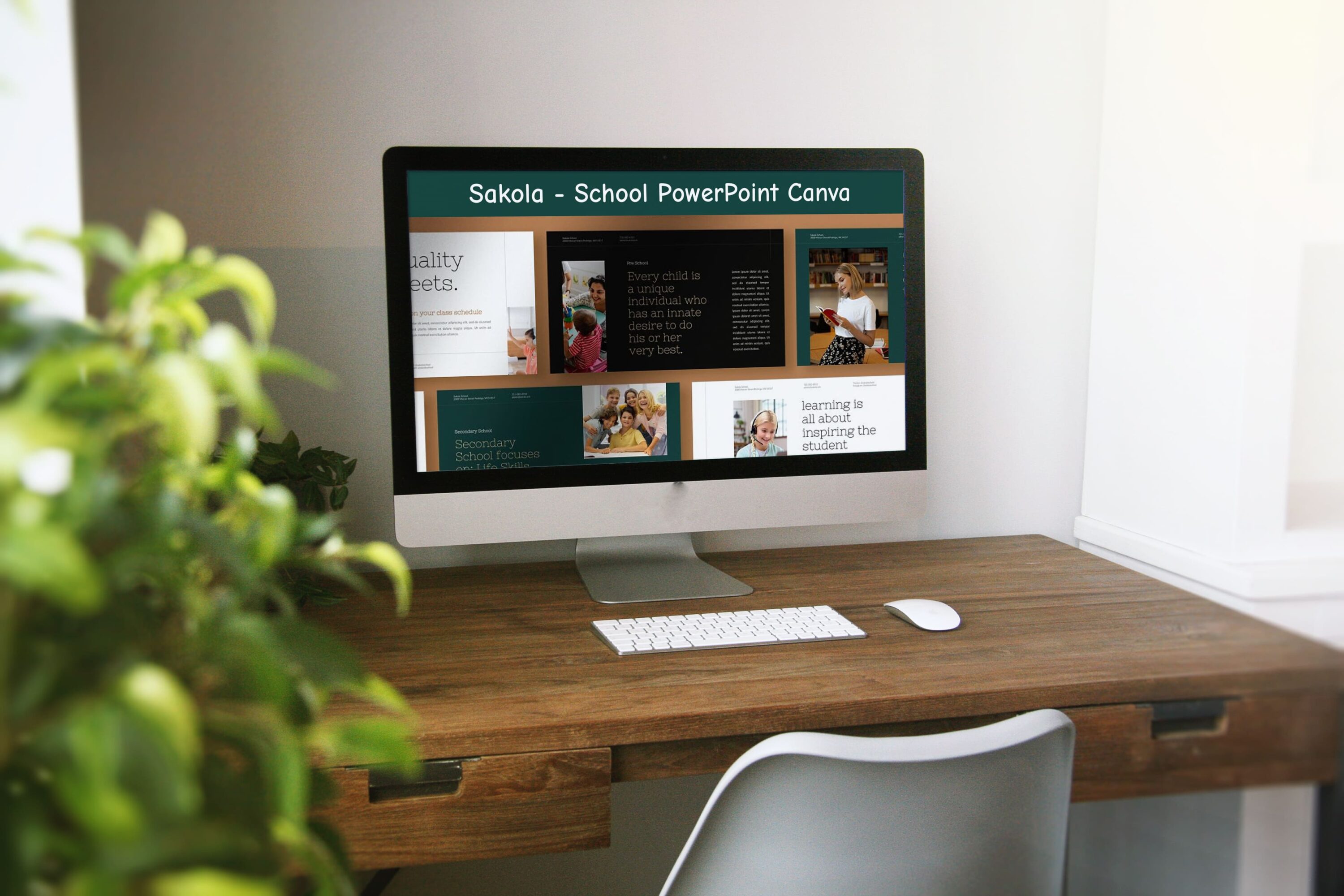 Sakola - School PowerPoint Canva - desktop.