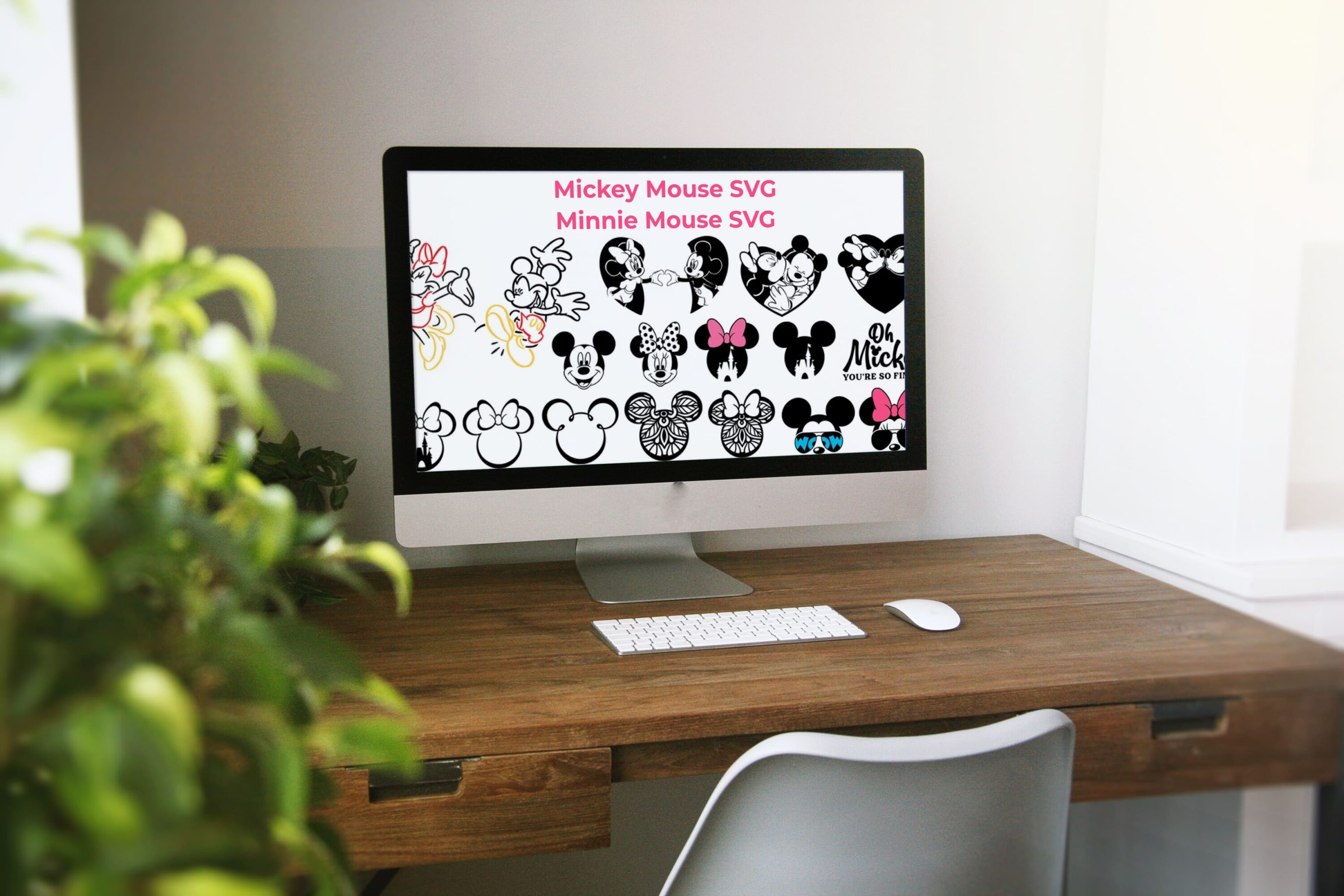 Desktop - Mickey Mouse SVG, Minnie Mouse SVG, Mickey Head, Minnie Bow.