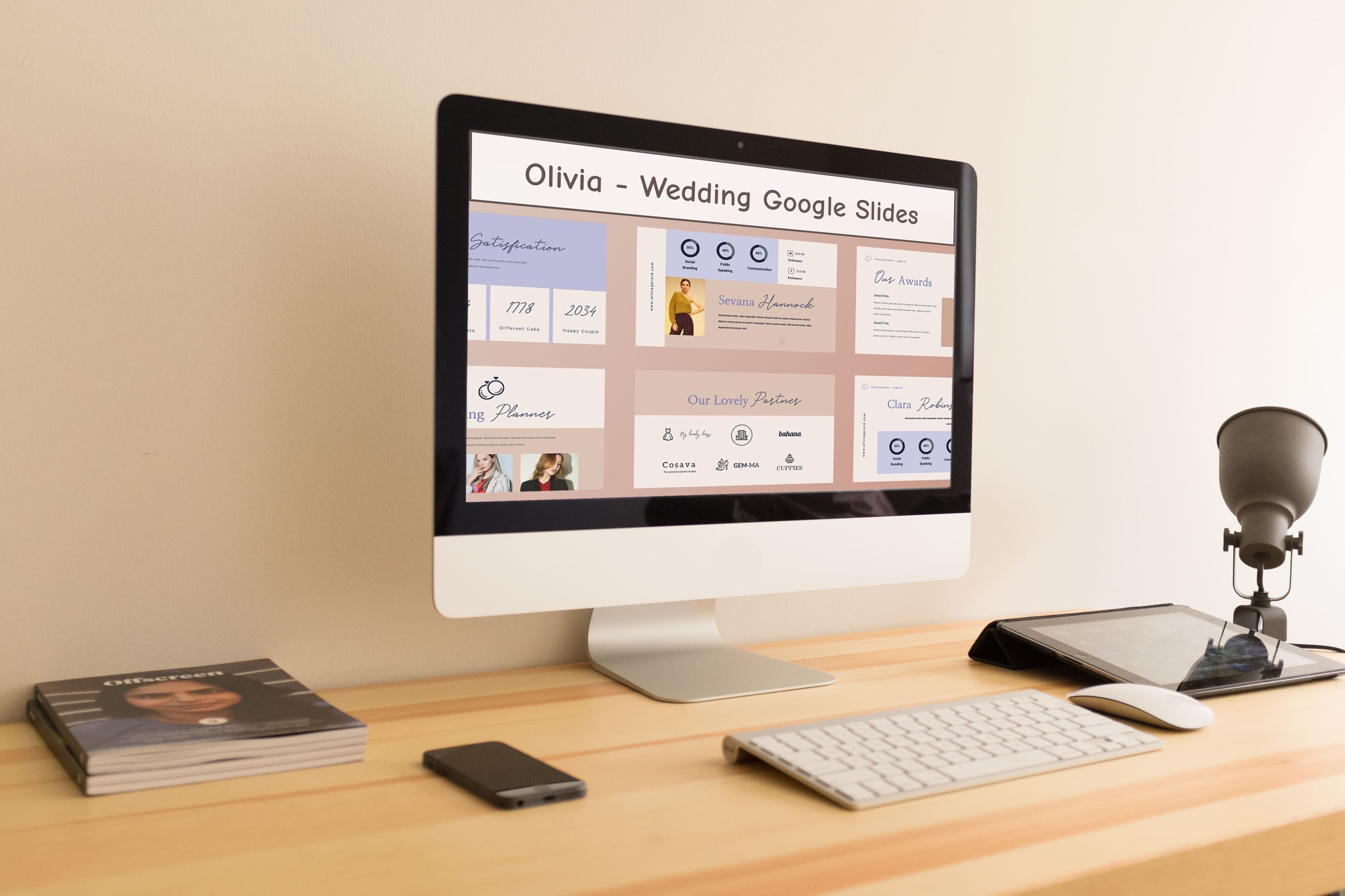 Olivia - Wedding Google Slides - desktop.