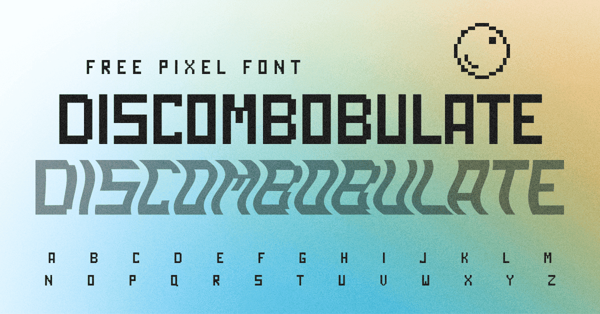 Discombobulate Pixel Font for Facebook.