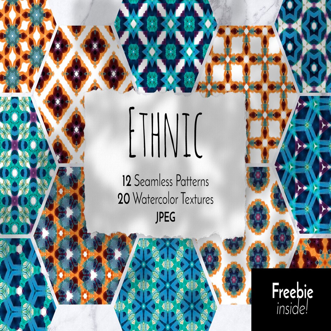 ethnic watercolor patterns main cover.