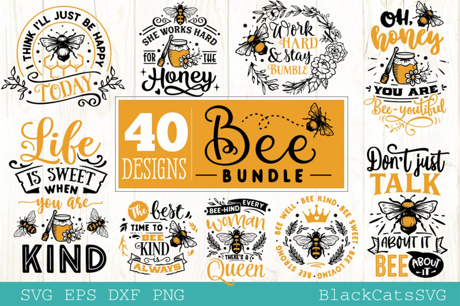 Bee Bundle SVG cover.