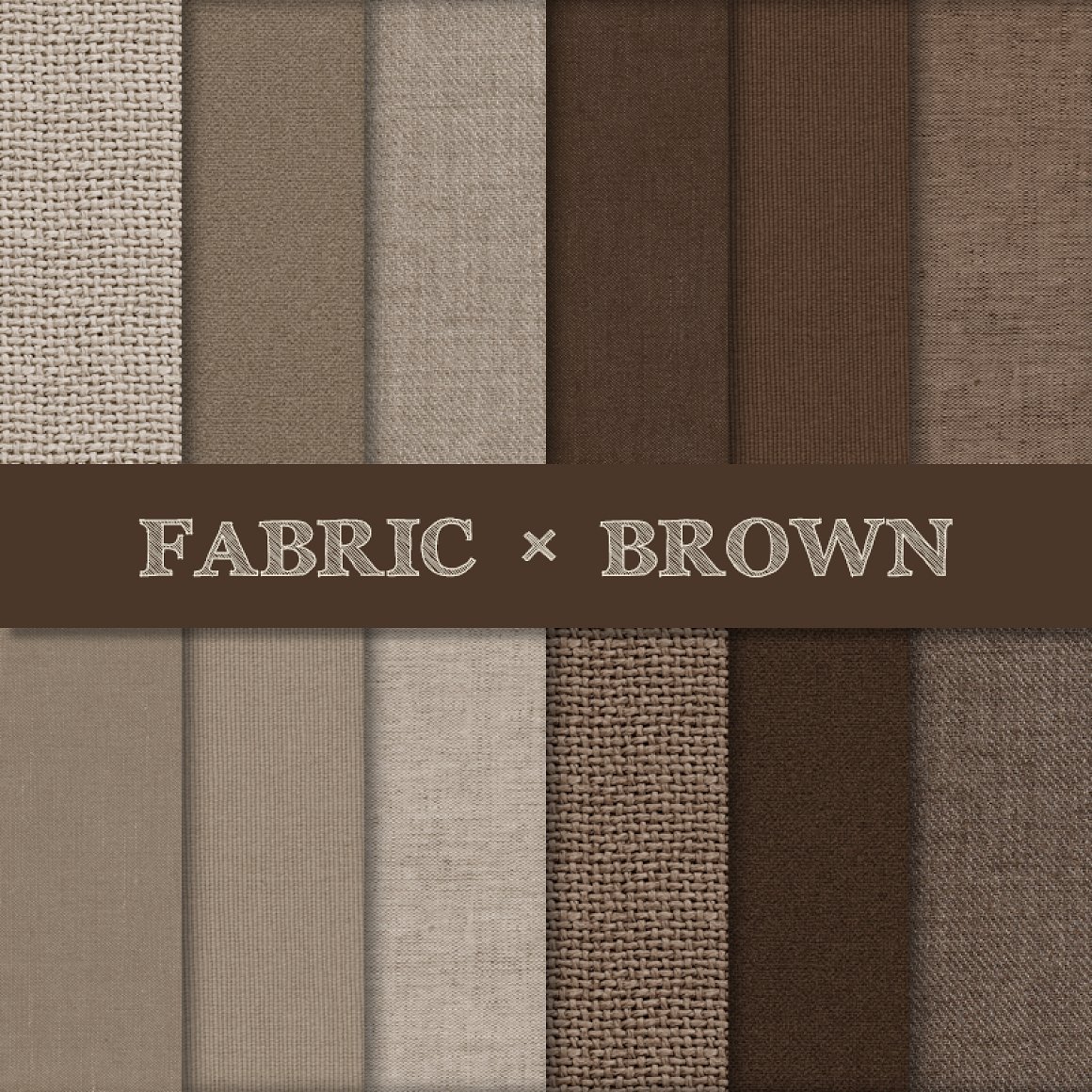 Diverse of brown fabric textures.