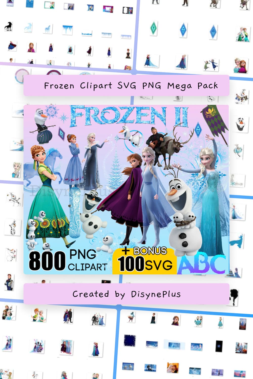 Frozen Clipart SVG PNG Mega Pack.