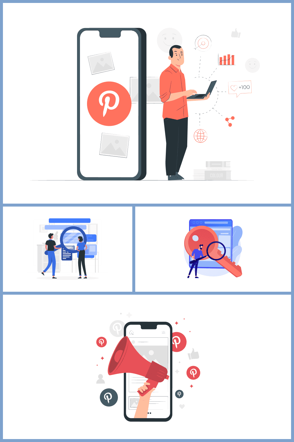 Pinterest collage on How to Use Keywords on Pinterest.