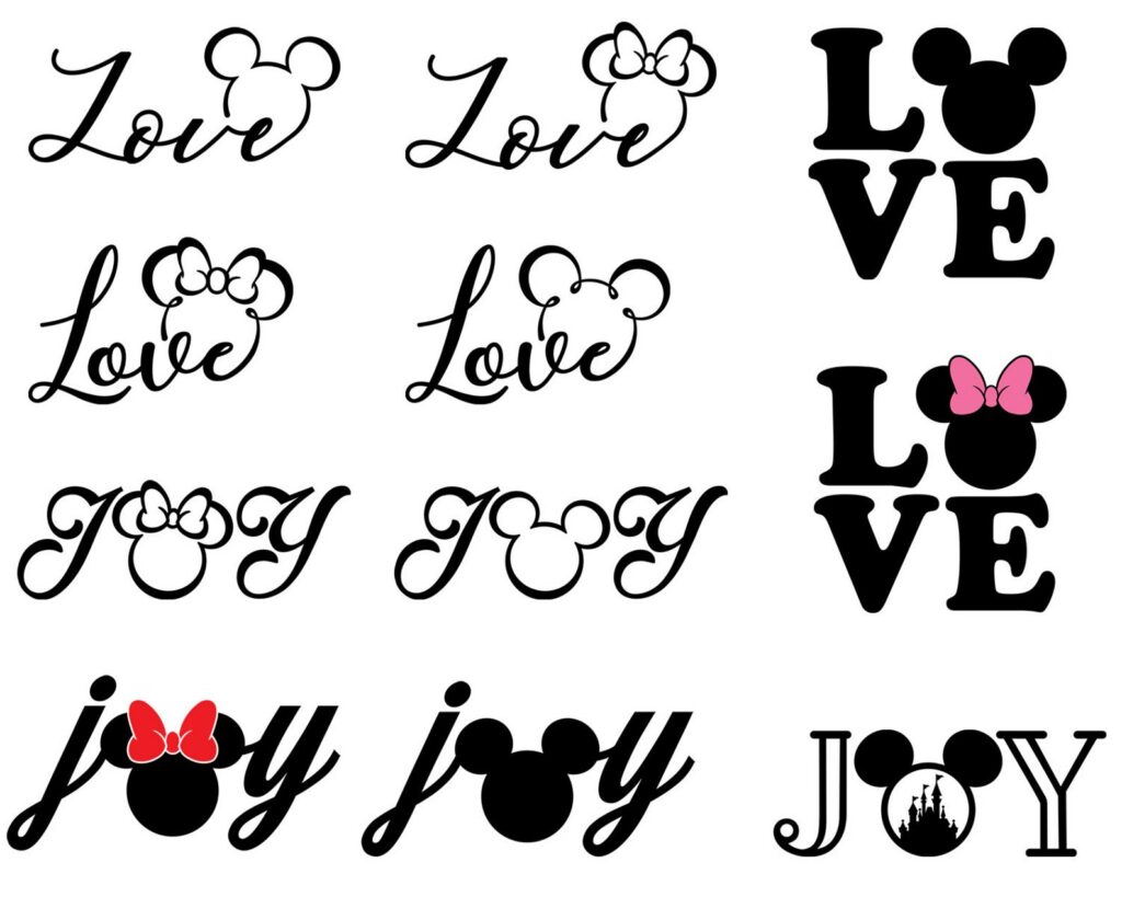 Mickey Mouse SVG, Minnie Mouse SVG, Mickey Head, Minnie Bow – MasterBundles