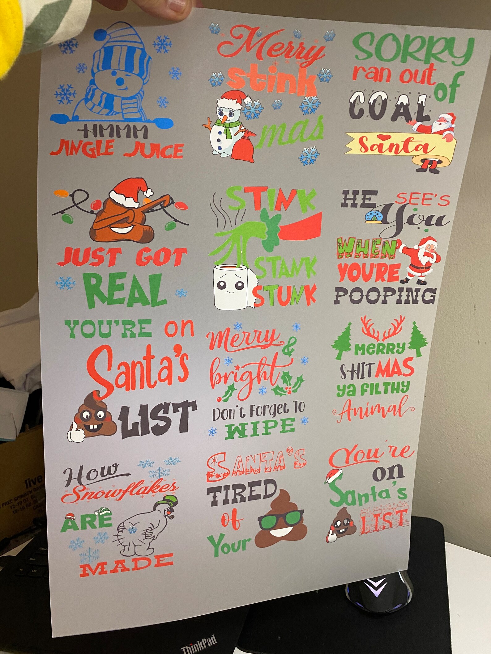 Nice stickers for funny Christmas.