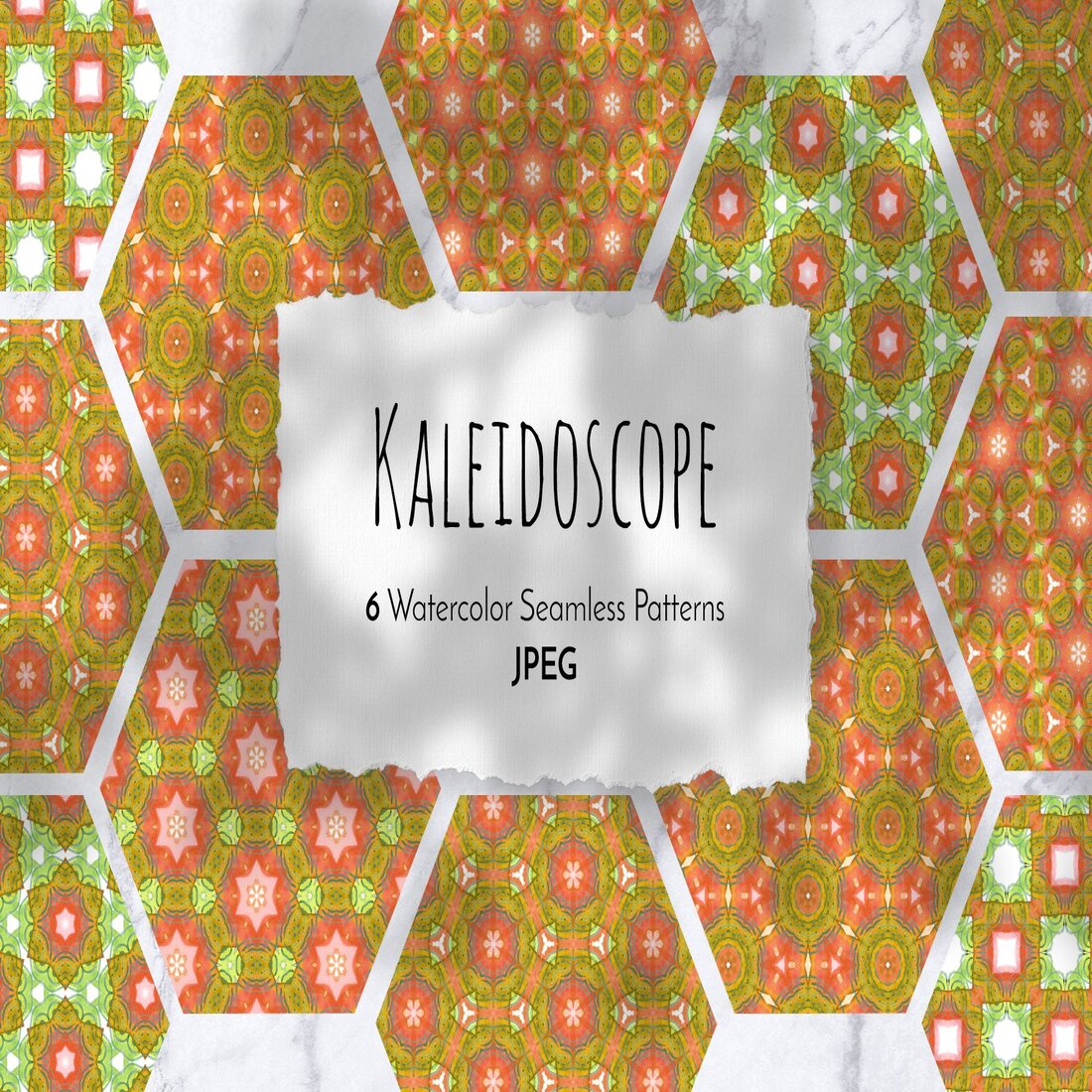 kaleidoscope watercolor pattern main cover.