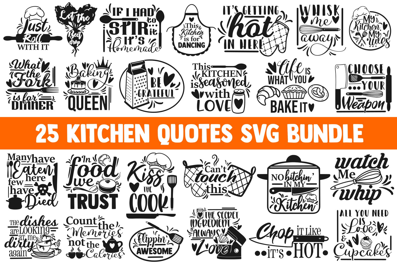 Funny Kitchen Sign SVG, Choose Your Weapon, Baking, Cooking, Food - So  Fontsy