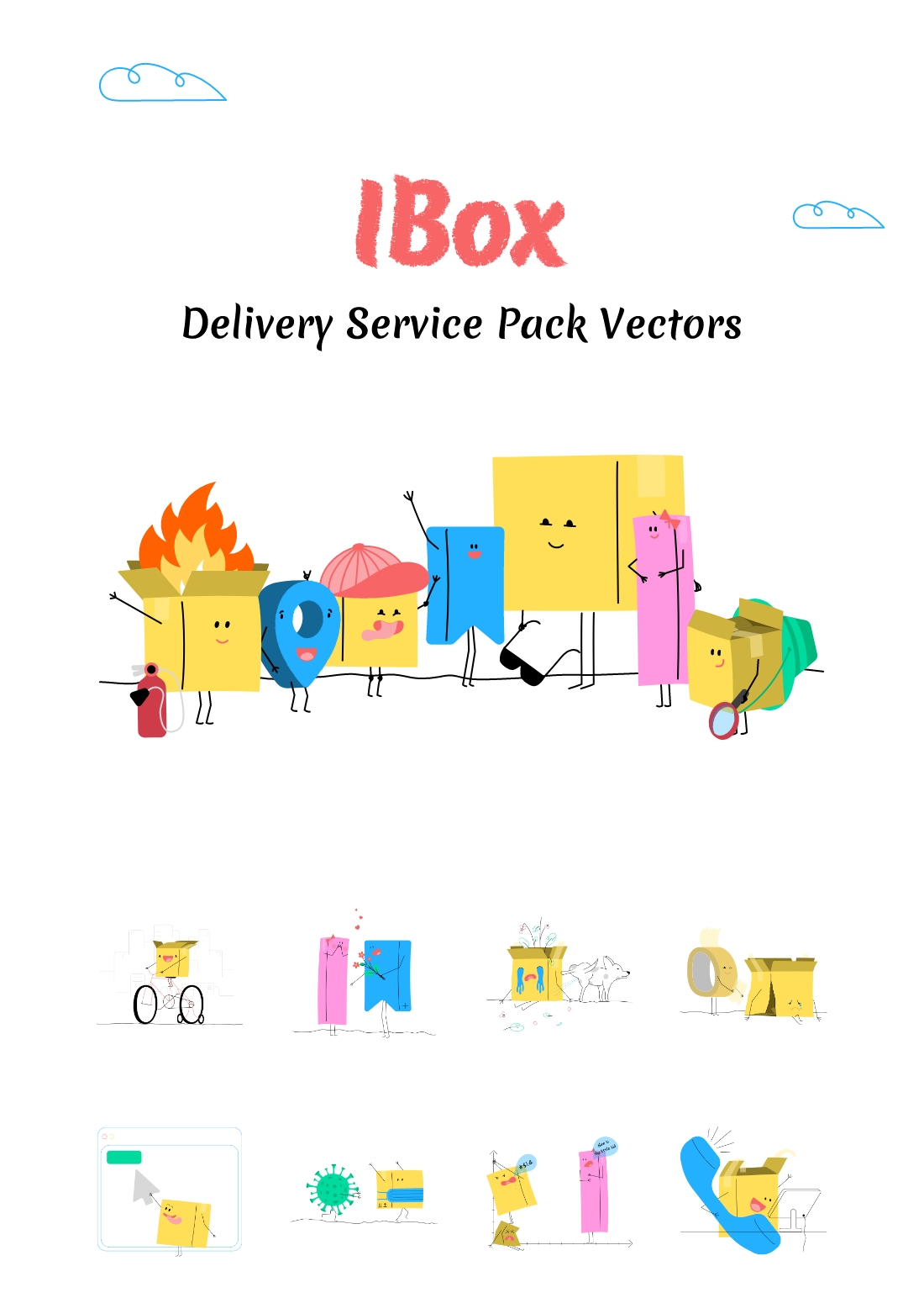 IBox - Delivery Service Pack Vectors preview image.