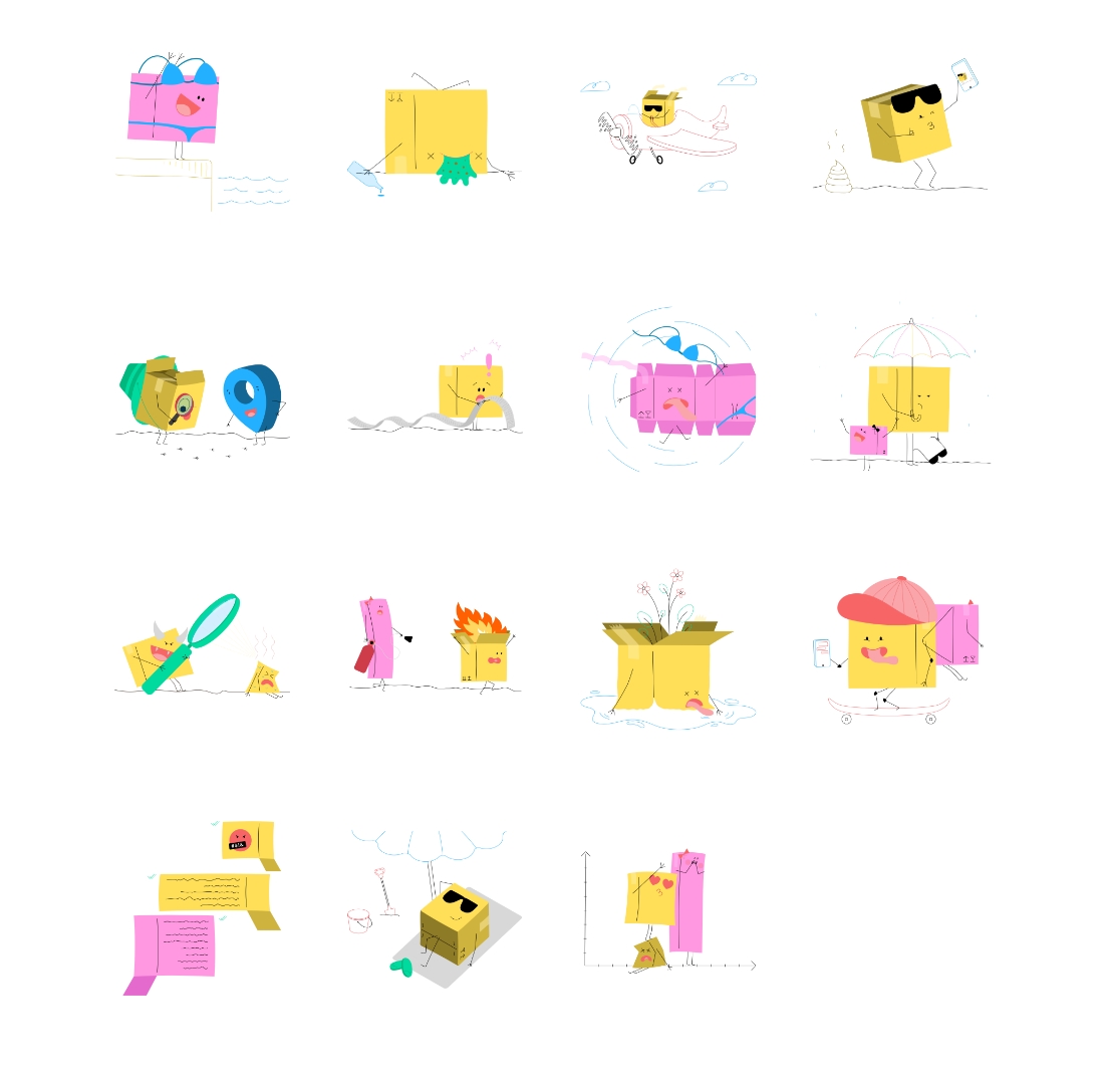 IBox - Delivery Service Pack Vectors pinterest image.