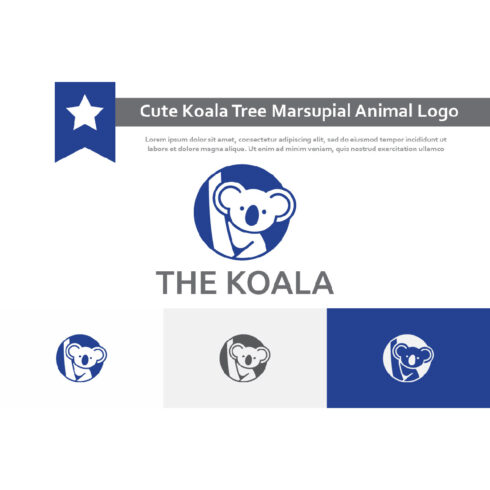 Cute Koala Tree Marsupial Animal Zoo Nature Logo cover image.