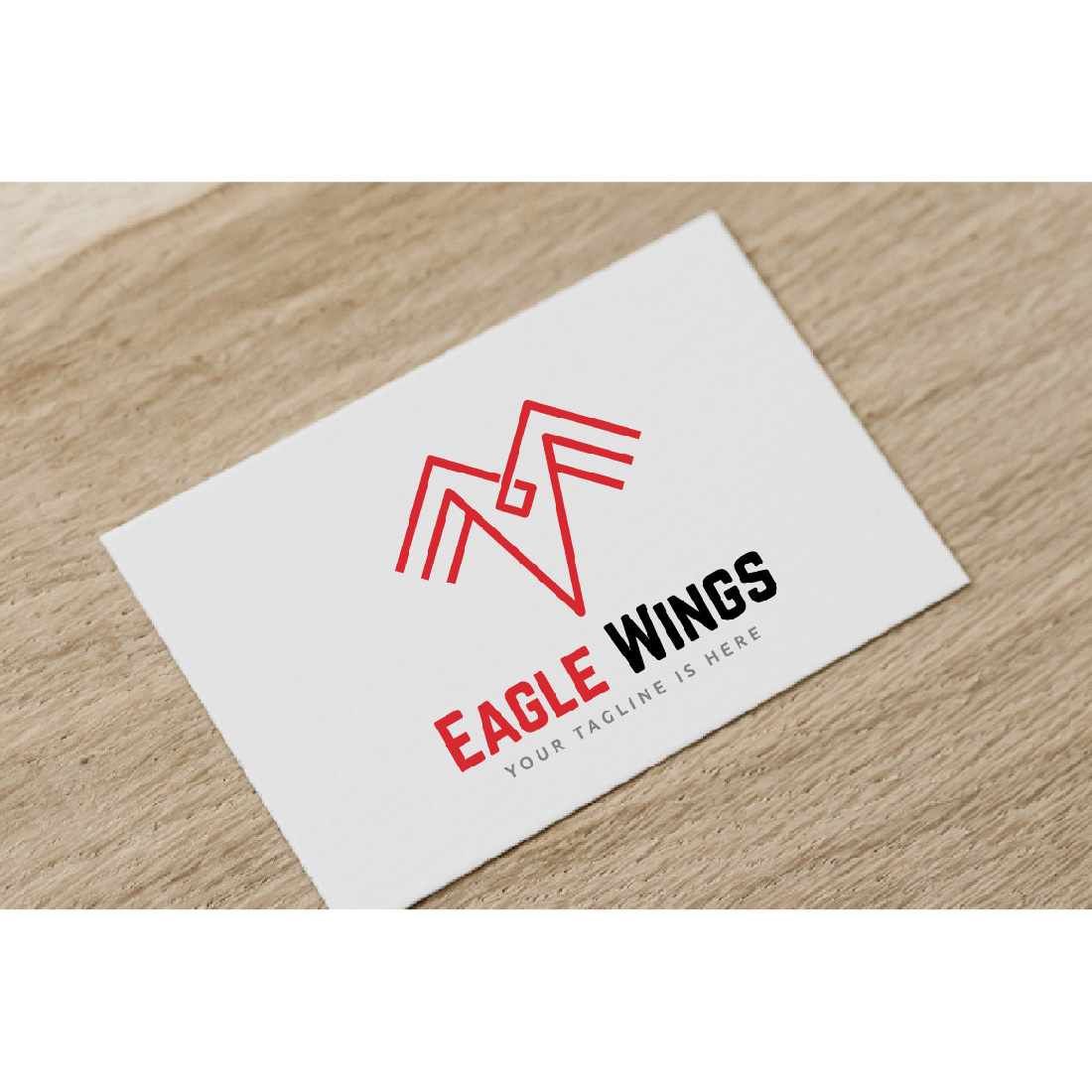 Hawk Eagle Falcon Wings Bird Monoline Modern Logo Template.
