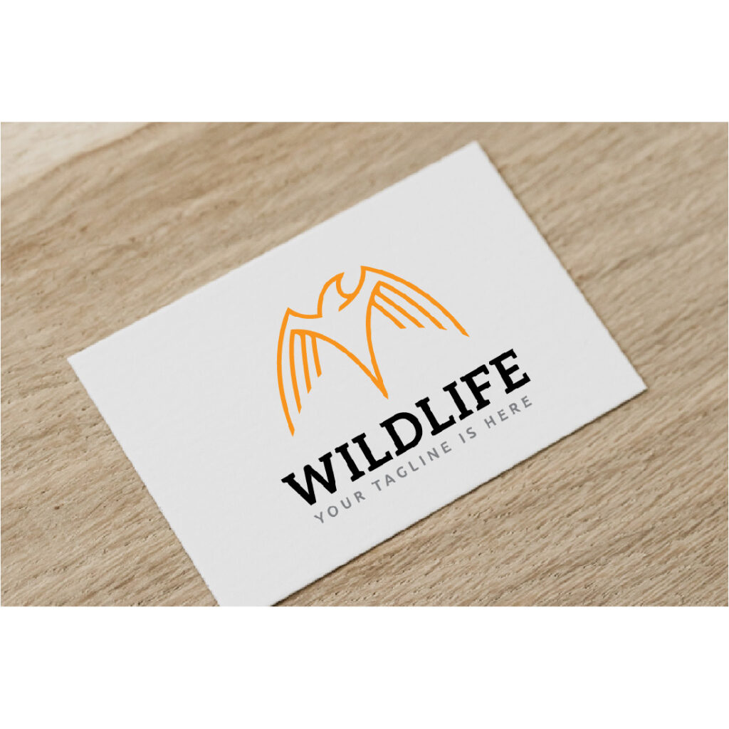 Hawk Eagle Falcon Wings Wildlife Bird Monoline Logo Template ...