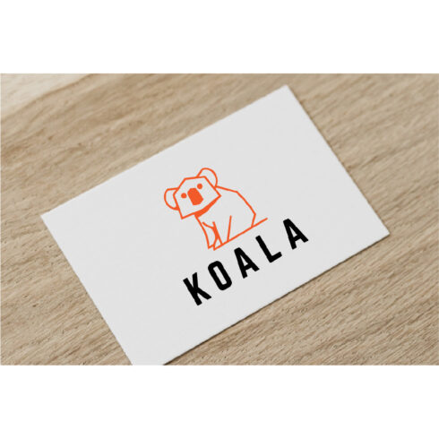 Adorable Koala Marsupial Animal Zoo Nature Line Logo cover.
