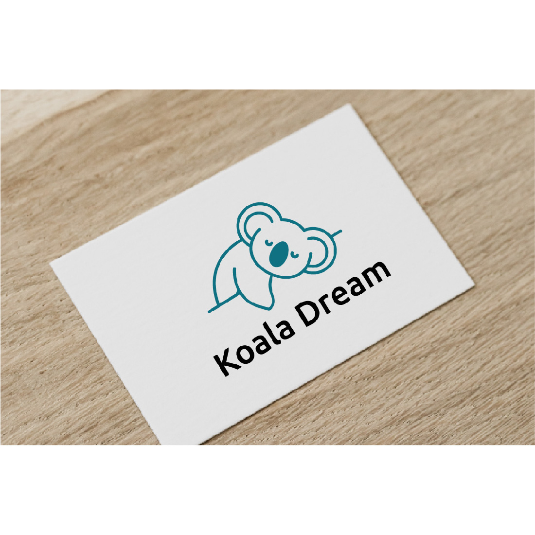 Adorable Koala Sleeping Dreaming Marsupial Animal Line Logo preview image.