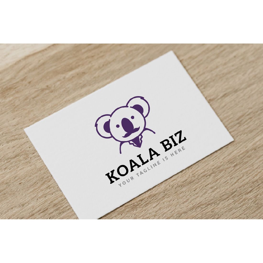 Moustache Koala Business Marsupial Animal Businessman Logo cover.