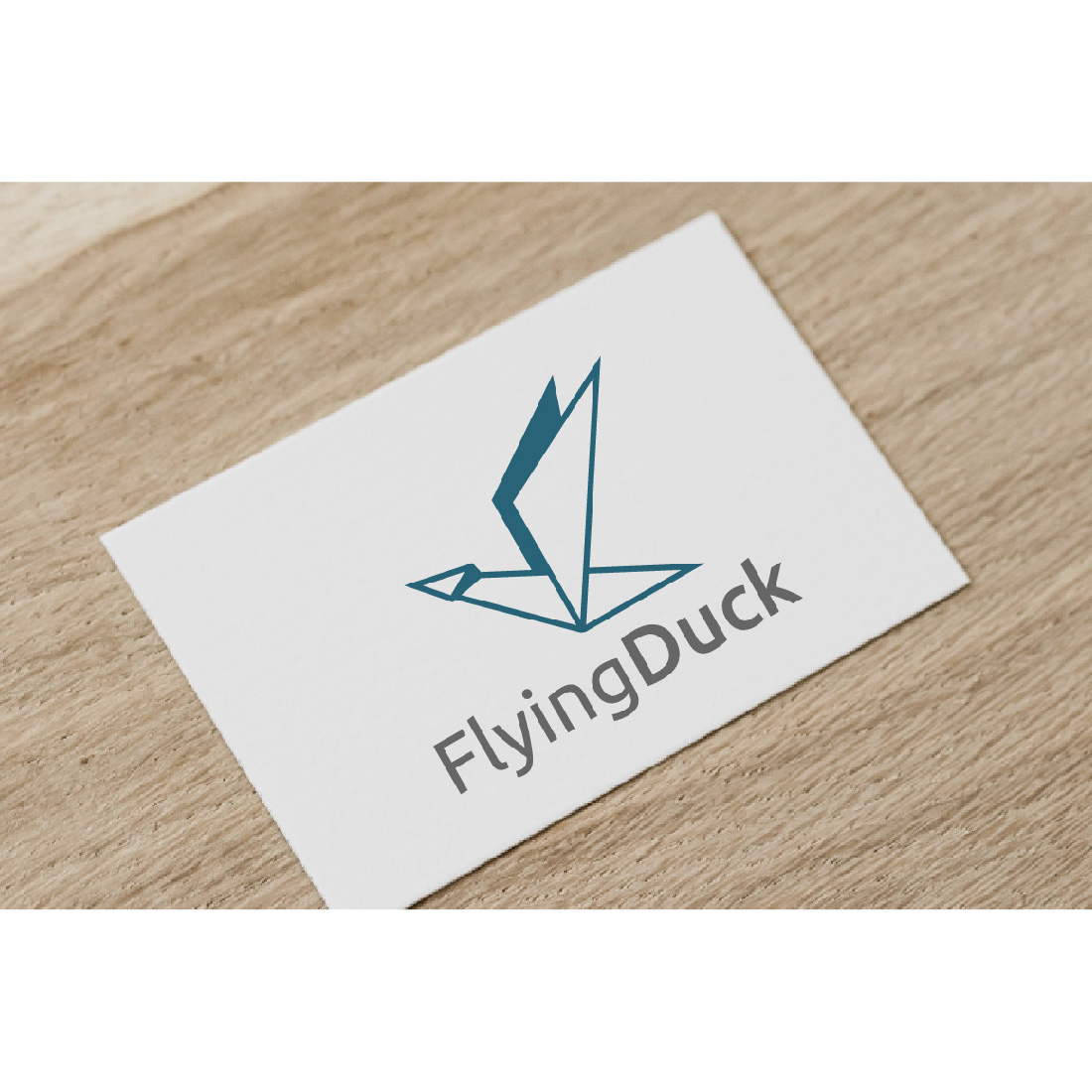 Flying Duck Goose Paper Origami Style Line Logo preview image.