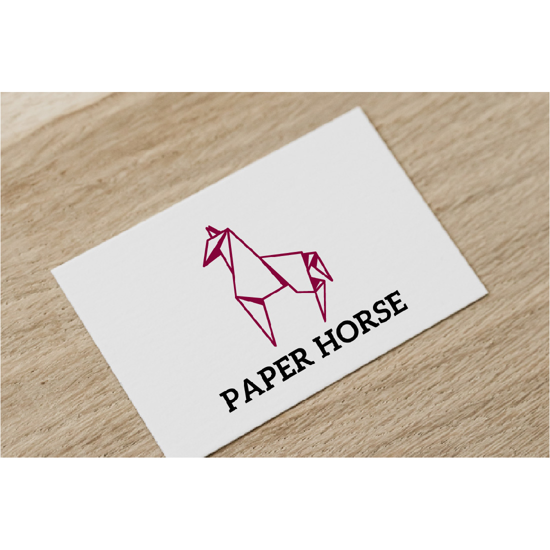 Horse Nature Animal Paper Origami Style Abstract Logo cover image.