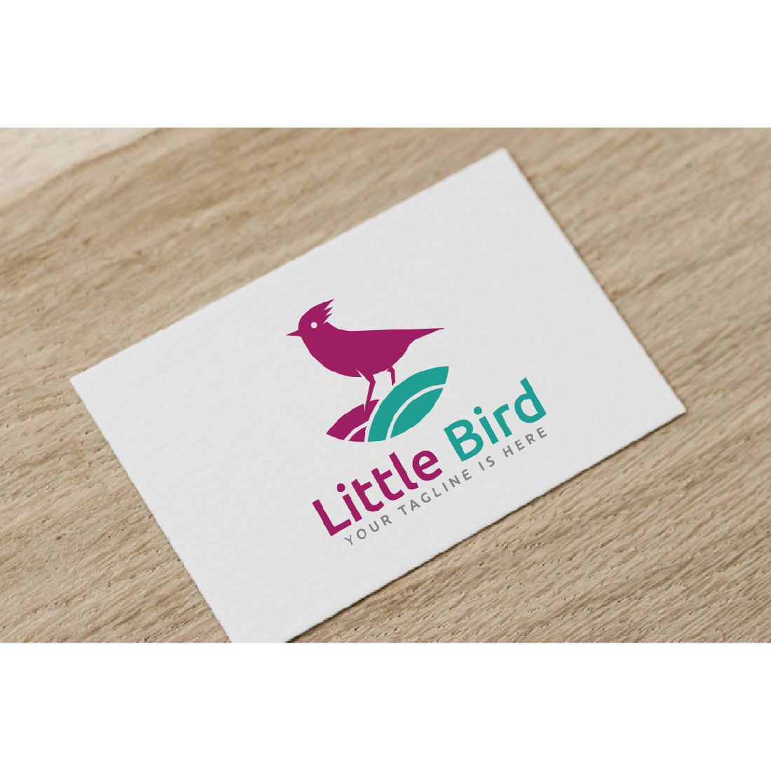 Cute Little Bird Nest Sound Nature Peace Simple Logo preview image.
