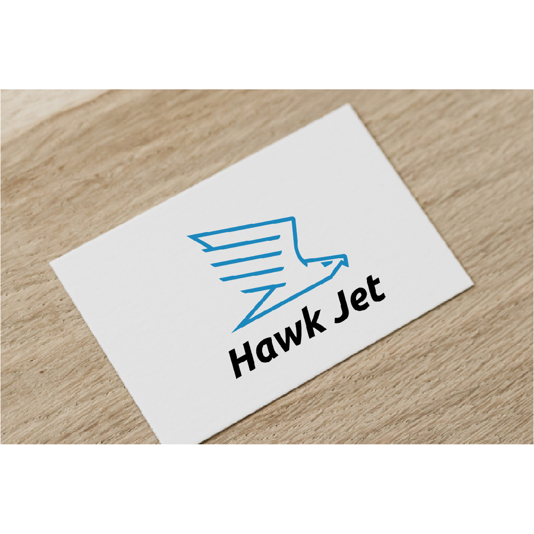 Fast Hawk Jet Eagle Falcon Flying Bird Monoline Logo Template preview image.