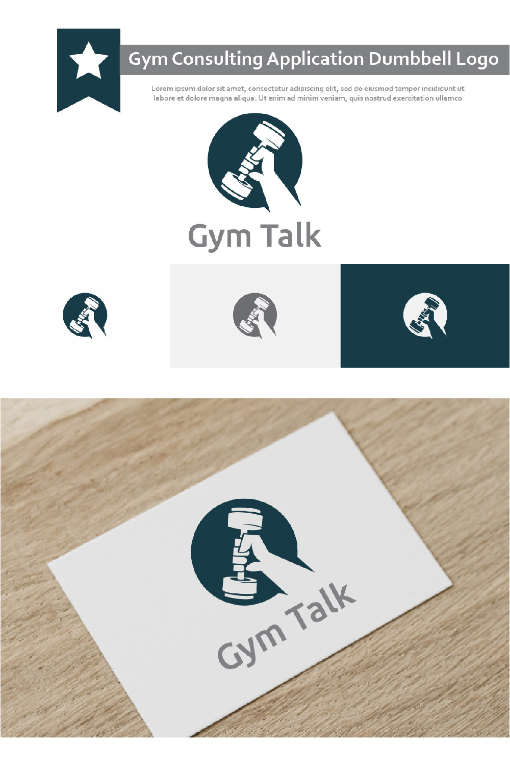 Gym Talk Sport Consulting Application Strong Dumbbell Logo pinterest.