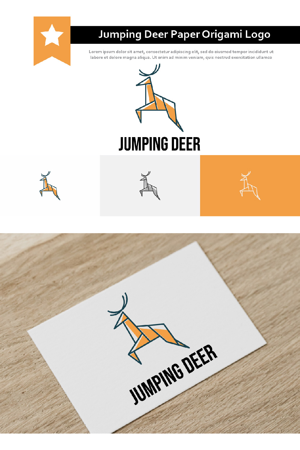 Orange deer for your logo.