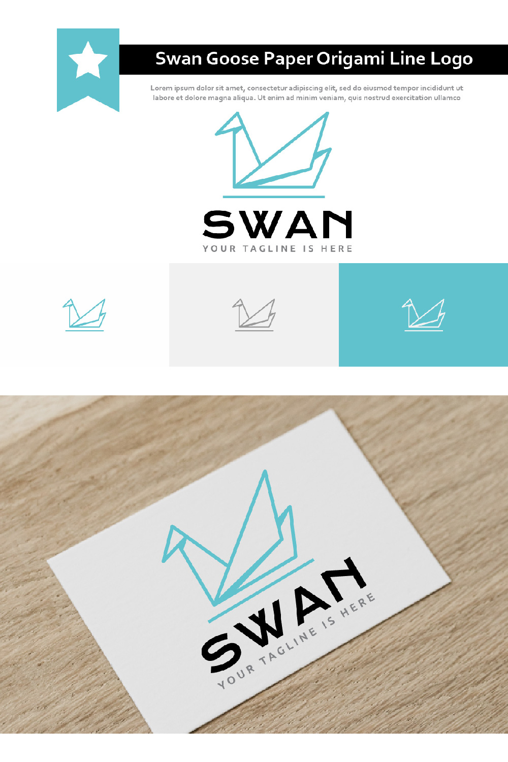 Blue swan for your logo.